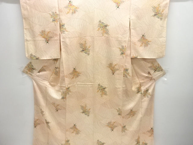 JAPANESE KIMONO / WAVES / FLOWER UMBRELLA PATTERN KOMON